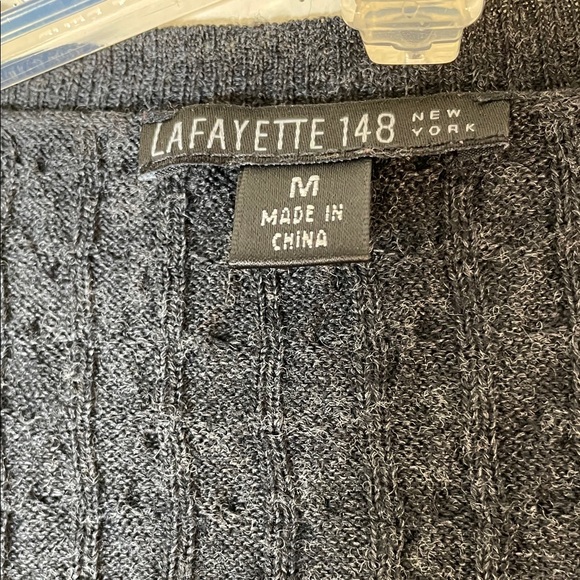 Lafayette 148 New York 100% Wool Cable Knit Cardigan Sweater. Medium. - Picture 2 of 8